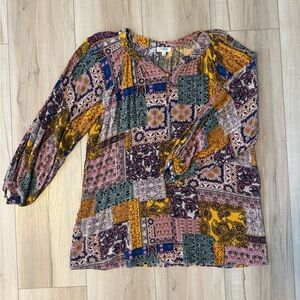 Umgee Multicolor Patchwork Tunic